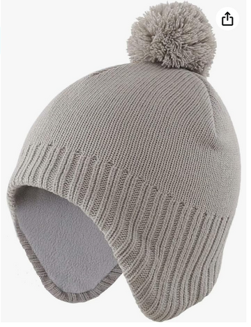 Home Prefer Toddler Boys Girls Hats Earflaps Fleece Knit Beanie Kids Winter Hat